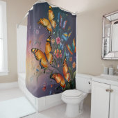 Fluttering Kleuren: Vlinders badkamer Douchegordijn (In situ)