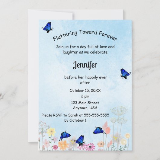 Fluttering naar Forever Kaart (Voorkant)