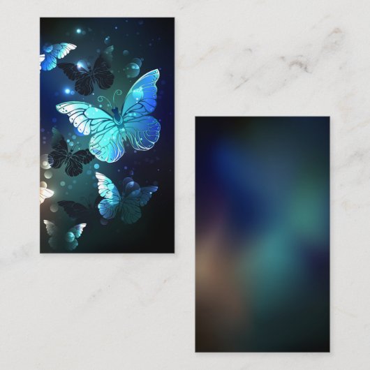 Fluttering Night Butterfly Aanbevelingskaartje (Voorkant / Achterkant)