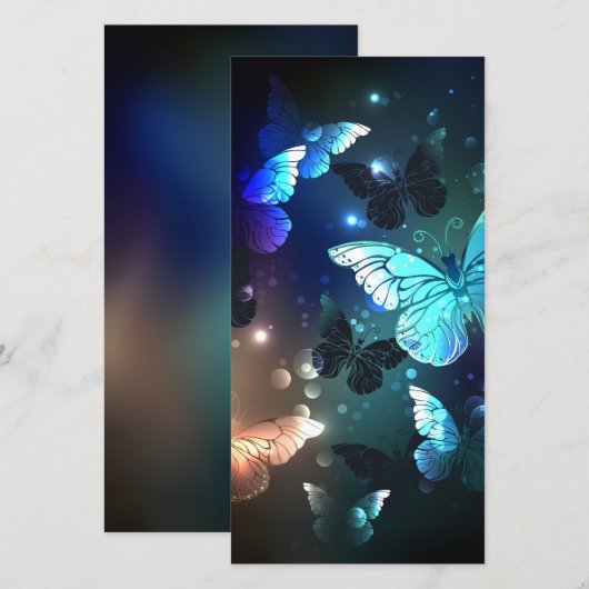 Fluttering Night Butterfly Aankondiging (Voorkant / Achterkant)