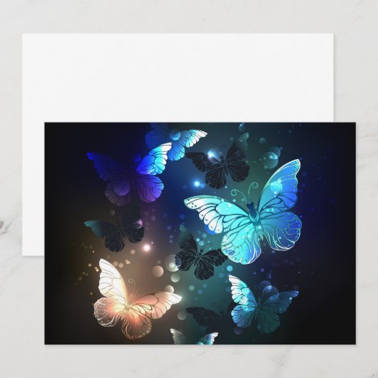 Fluttering Night Butterfly Aankondiging (Voorkant / Achterkant)