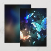 Fluttering Night Butterfly Advieskaart (Voorkant / Achterkant)