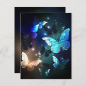 Fluttering Night Butterfly Advieskaart (Voorkant / Achterkant)