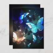 Fluttering Night Butterfly Advieskaart (Voorkant / Achterkant)