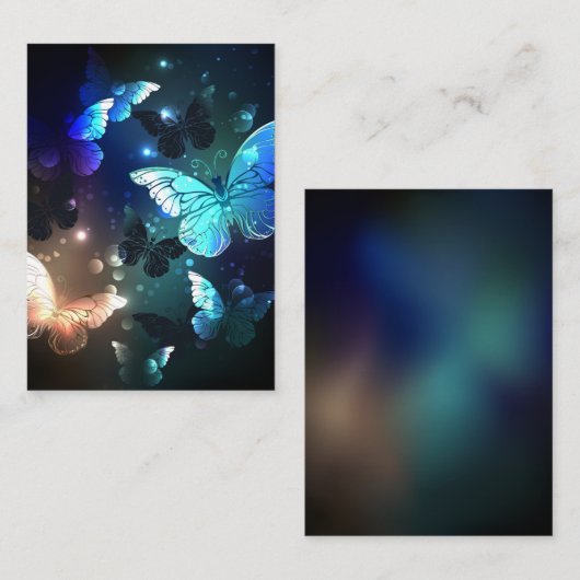 Fluttering Night Butterfly Advieskaart (Voorkant / Achterkant)