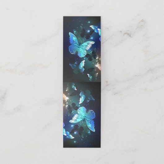 Fluttering Night Butterfly Afsprakenkaart (Buitenkant ongevouwen)