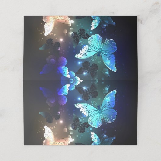Fluttering Night Butterfly Afsprakenkaart (Buitenkant ongevouwen)