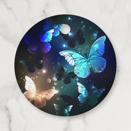Fluttering Night Butterfly Bedankjes Labels (Achterkant)