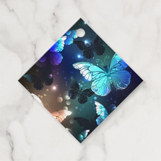 Fluttering Night Butterfly Bedankjes Labels (Voorkant)