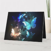 Fluttering Night Butterfly Bedankkaart (Achterkant)