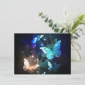 Fluttering Night Butterfly Bedankkaart (Staand voorkant)