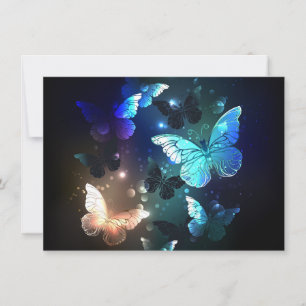 Fluttering Night Butterfly Bedankkaart