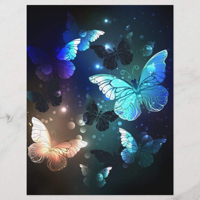 Fluttering Night Butterfly Briefhoofd (Voorkant)
