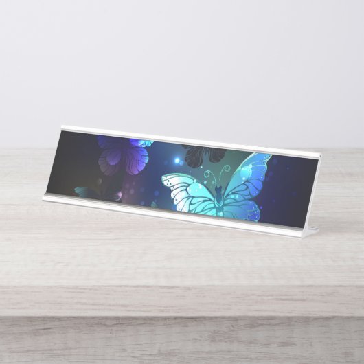 Fluttering Night Butterfly Bureau Naambordje (Voorkant)