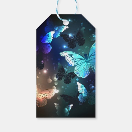 Fluttering Night Butterfly Cadeaulabel (Achterkant)