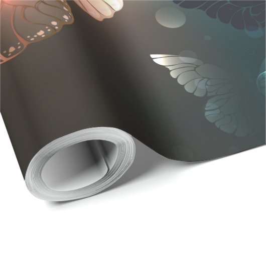 Fluttering Night Butterfly Cadeaupapier (Rol Hoek)