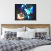Fluttering Night Butterfly Canvas Afdruk (Insitu (Slaapkamer))