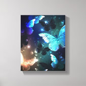 Fluttering Night Butterfly Canvas Afdruk (Voorkant)