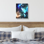 Fluttering Night Butterfly Canvas Afdruk (Insitu (Slaapkamer))