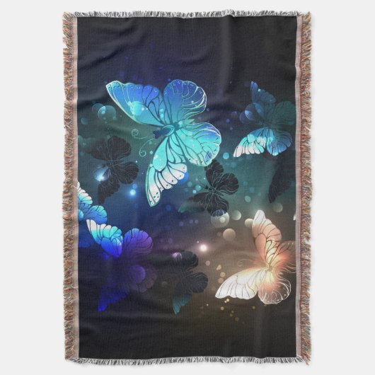 Fluttering Night Butterfly Deken (Voorkant Verticaal)