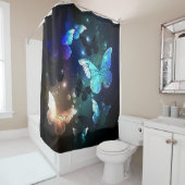 Fluttering Night Butterfly Douchegordijn (In situ)