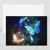 Fluttering Night Butterfly Feestdagenkaart (Voorkant / Achterkant)