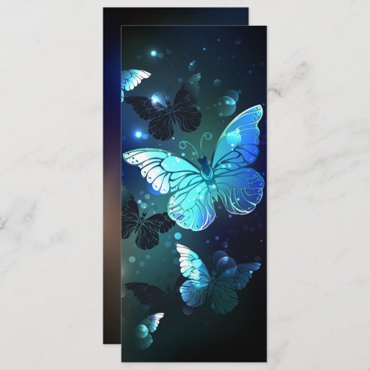 Fluttering Night Butterfly Feestdagenkaart (Voorkant / Achterkant)