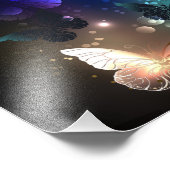Fluttering Night Butterfly Foto Afdruk (Hoek)