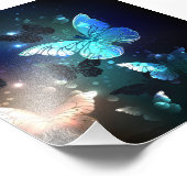 Fluttering Night Butterfly Foto Afdruk (Hoek)