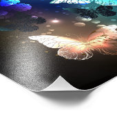 Fluttering Night Butterfly Foto Afdruk (Hoek)