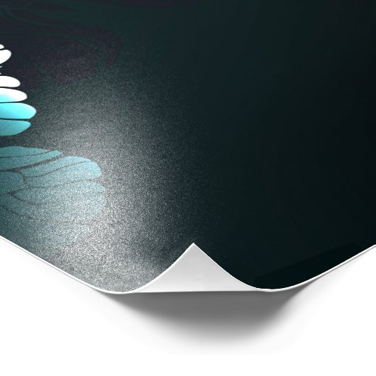 Fluttering Night Butterfly Foto Afdruk (Hoek)