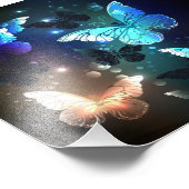 Fluttering Night Butterfly Foto Afdruk (Hoek)