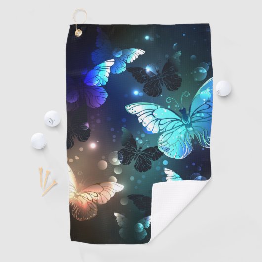 Fluttering Night Butterfly Golfhanddoek (Insitu)