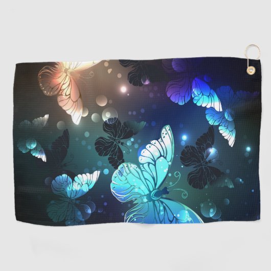 Fluttering Night Butterfly Golfhanddoek (Horizontaal)