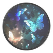 Fluttering Night Butterfly Hockey Puck (Voorkant)