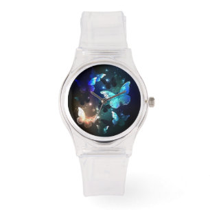 Fluttering Night Butterfly Horloge