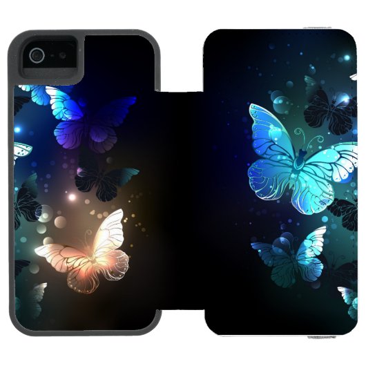 Fluttering Night Butterfly Incipio iPhone Portemonnee Hoesje (Agenda Open)