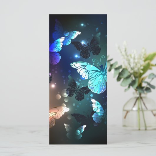 Fluttering Night Butterfly Kaart (Staand voorkant)