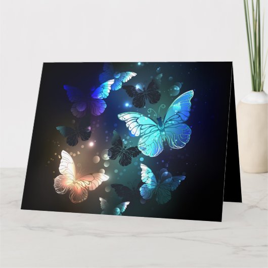 Fluttering Night Butterfly Kaart (Voorkant)