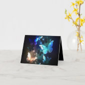 Fluttering Night Butterfly Kaart (Gele Bloem)
