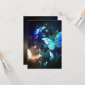 Fluttering Night Butterfly Kaart (Voorkant / Achterkant in situ)