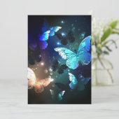 Fluttering Night Butterfly Kaart (Staand voorkant)