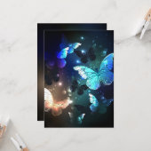 Fluttering Night Butterfly Kaart (Voorkant / Achterkant in situ)