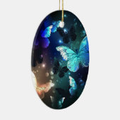 Fluttering Night Butterfly Keramisch Ornament (Rechts)