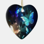 Fluttering Night Butterfly Keramisch Ornament (Rechts)
