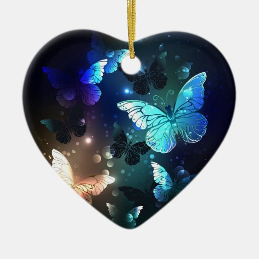 Fluttering Night Butterfly Keramisch Ornament (Voorkant)