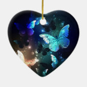 Fluttering Night Butterfly Keramisch Ornament (Achterkant)