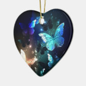 Fluttering Night Butterfly Keramisch Ornament (Links)