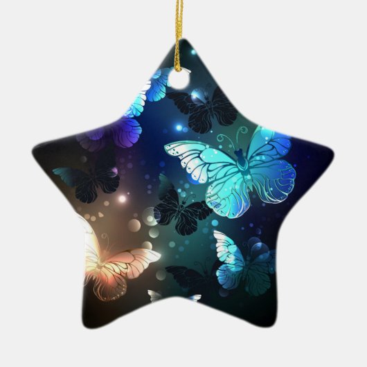Fluttering Night Butterfly Keramisch Ornament (Voorkant)