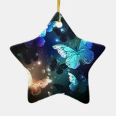 Fluttering Night Butterfly Keramisch Ornament (Achterkant)